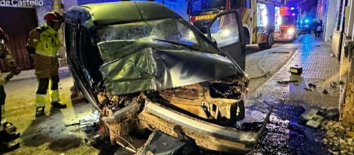 Una niña de dos años resultó herida en el accidente (X, @BombersDipcas)