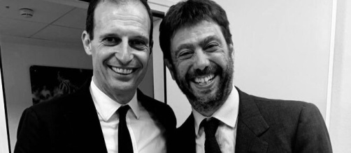Andrea Agnelli, ex presidente della Juventus, a sinistra Massimiliano Allegri - Foto © Profilo X Agnelli