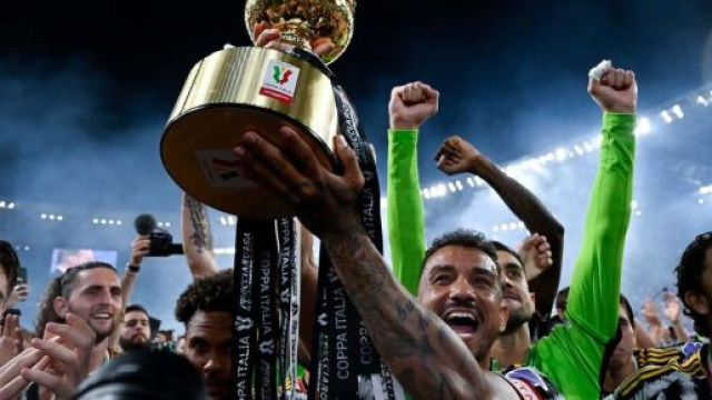 Danilo, difensore della Juventus nella gara di Coppa Italia Atalanta-Juve, stagione 2023/24. Foto &copy; Juventus FC