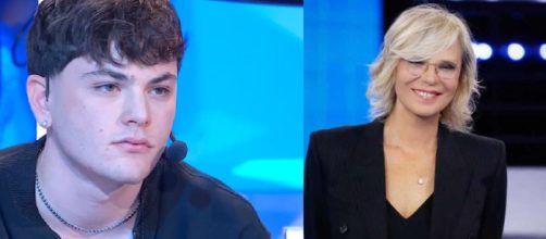 L'allievo Petit e Maria De Filippi - screenshot Amici © Canale 5.