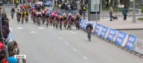 L'arrivo della Vuelta Burgos © Screenshot © Eurosport