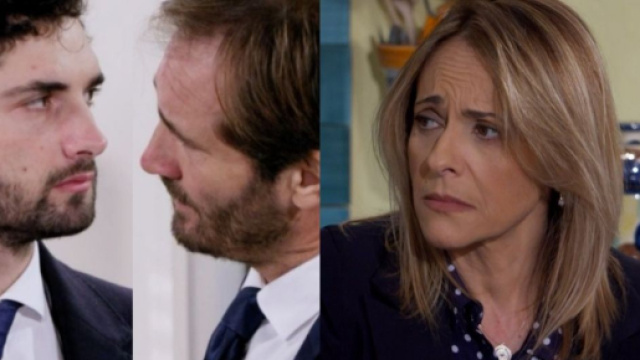 Niko (Luca Turco), Alberto (Maurizio Aiello) e Silvia (Luisa Amatucci) - screenshot © Un posto al sole