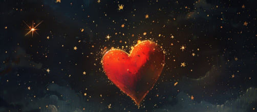 Cuore circondato da tante stelle © Pixabay.