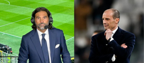 Daniele Adani, ex calciatore ed ora cronista Rai - Foto © Instagram/Adani. Massimiliano Allegri, ex allenatore della Juve. Foto © Juventus