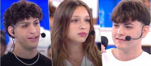 Mida, Sarah e Petit - screenshot Amici © Canale 5.