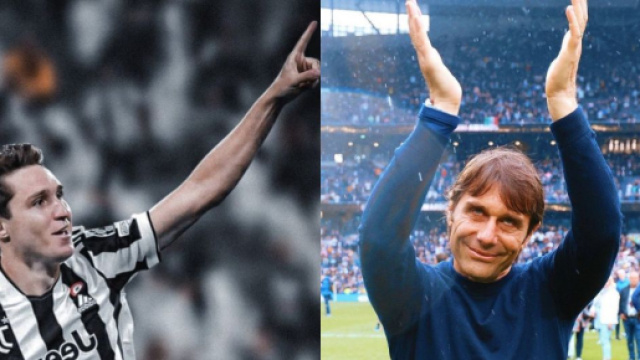 Federico Chiesa, attaccante della Juventus. Foto © Juventus FC. Antonio Conte. Foto © Instagram/Conte