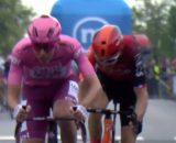 Tadej Pogacar al Giro d’Italia 2024 – Screenshot © Eurosport