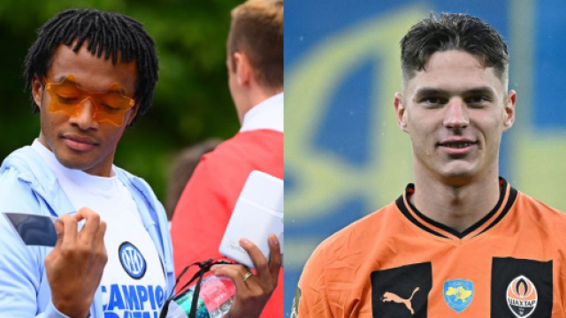 Juan Cuadrado, esterno dell'Inter. Foto &copy; Inter. Georgiy Sudakov, centrocampista dello Shakhtar Donetsk. Foto &copy; Shakhtar Donetsk