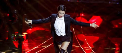 Giorgia durante l'esibizione a Sanremo 2024 © foto dal profilo Facebook di Giorgia