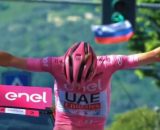 Tadej Pogacar al Giro d'Italia - Screenshot © Eurosport