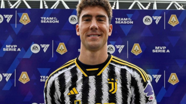 Dusan Vlahovic, attaccante della Juventus. Foto &copy; Juventus FC