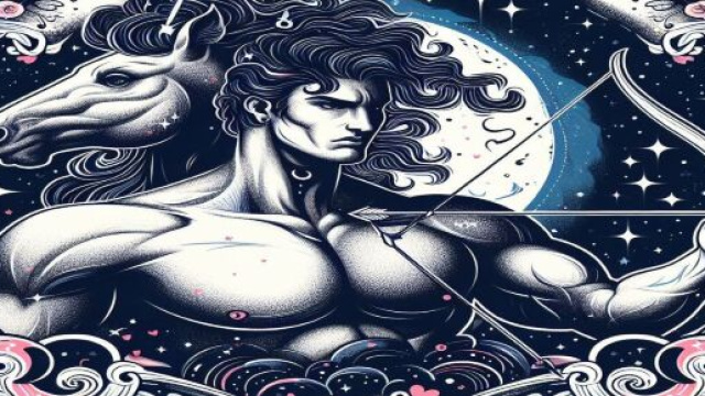 Segno del Sagittario generato con © AI Copilot.