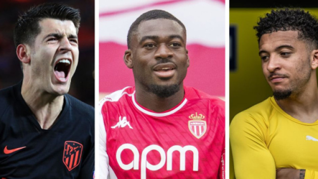 Fofana, del Monaco. Foto © Monaco. Sancho, del Manchester United. Foto © Borussia Dortmund. Morata, dell'Atletico Madrid. Foto © X/Morata