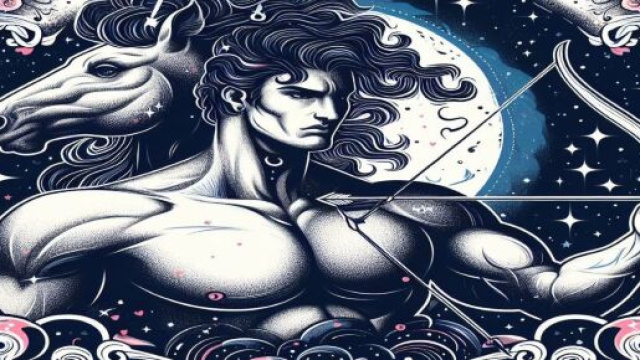 Segno del Sagittario generato con © AI Copilot.