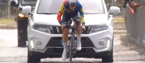 Elisa Longo Borghini nella crono dei Campionati italiani di ciclismo - Screenshot © Raisport