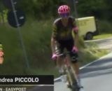 Andrea Piccolo al Giro d'Italia 2024 - Screenshot © Eurosport