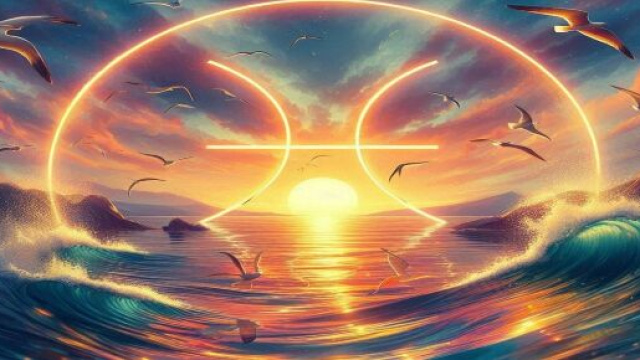 Oroscopo e tramonto generato con &copy; AI Copilot