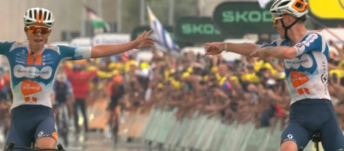 La vittoria di Romain Bardet a Rimini - Screenshot © Eurosport