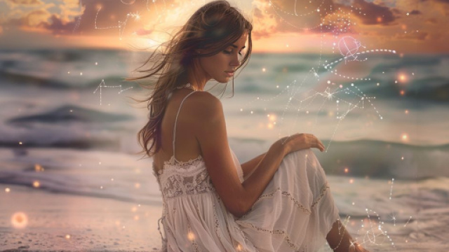 Ragazza in spiaggia - immagine creata con © IA Midjourney.