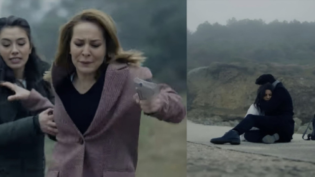 Neslihan Atag&uuml;l (Nihan), Neşe Baykent (Vildan), Hazal Filiz K&uuml;&ccedil;&uuml;kk&ouml;se (Zeynep) e Burak &Ouml;z&ccedil;ivit (Kemal) - screenshot &copy; Endless love.