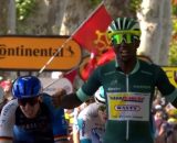 Terza vittoria di Biniam Girmay al Tour de France - Screenshot © Eurosport