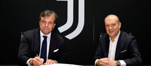 Cristiano Giuntoli e Maurizio Scanavino dirigenti Juventus ©️foto presa da sito Juventus