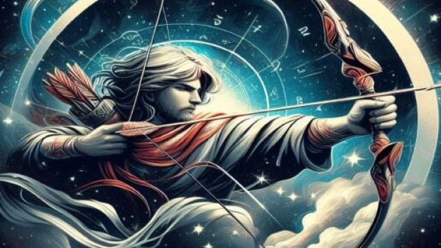 Segno del Sagittario generato con © AI Copilot.