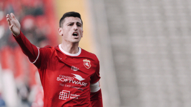 Il centrocampista Emanuele Gatto con la maglia dell'Ancona - &copy; UsAncona.Com