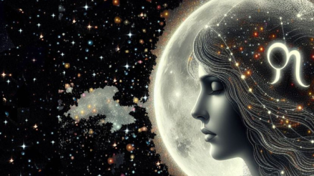 Luna nel segno della Vergine - &copy; Bing IA.