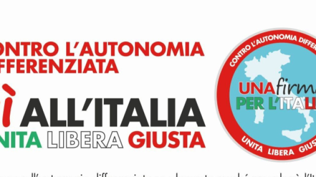 © Logo della campagna nazionale contro l'autonomia differenziata.