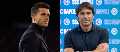 Thiago Motta, allenatore della Juventus. Foto © Juventus. Antonio Conte, allenatore del Napoli. Foto © Napoli