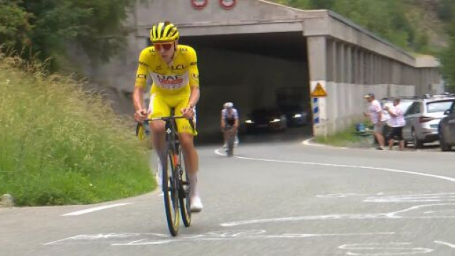 Tadej Pogacar al Tour de France 2024 - Screenshot © Eurosport