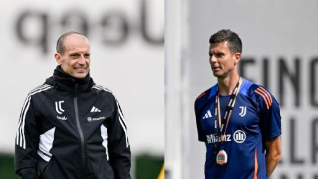 Massimiliano Allegri. Foto © Juventus FC. Thiago Motta, allenatore della Juventus. Foto © Juventus