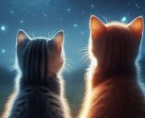 Gattini che contemplano le stelle © Pixabay