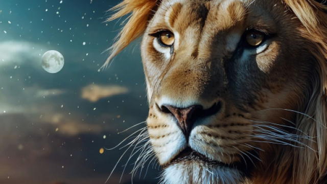 Segno zodiacale del Leone - &copy; Bing IA.