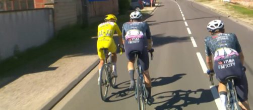 Tadej Pogacar e Jonas Vingegaard al Tour de France 2024 - Screenshot © Eurosport