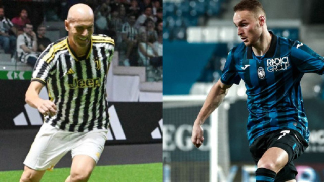 Zinedine Zidane, ex calciatore. Foto &copy; Juventus. Teun Koopmeiners, centrocampista dell'Atalanta. Foto da &copy; Atalanta