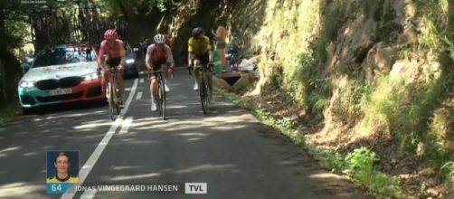 Jonas Vingegaard alla Clasica San Sebastian - Screenshot © Eurosport