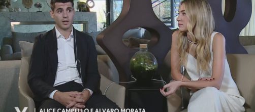 Alvaro Morata e Alice Campello (© Verissimo/ Mediaset)