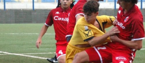 Mario Aprea in azione con la Juve Stabia - © Instagram / Mario Aprea.