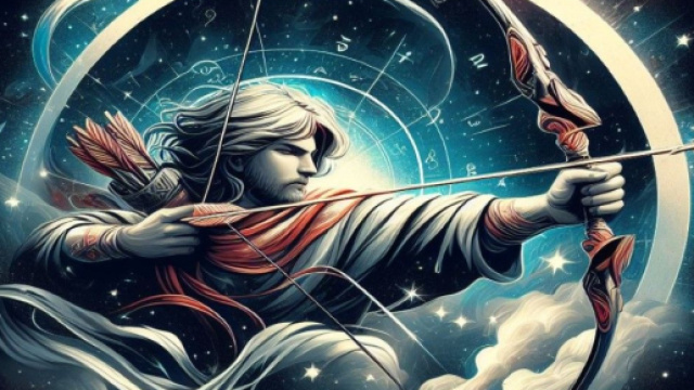 Segno del Sagittario generato con &copy; AI Copilot.
