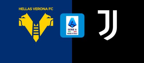 I loghi di Verona e Juventus © Lega Serie A