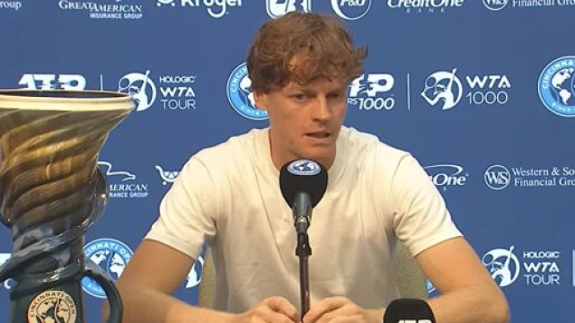 Jannik Sinner in conferenza stampa a Cincinnati - screenshot &copy; Sky Sport.