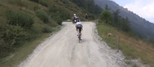 Pablo Torres sul Colle delle Finestre - Screenshot © Eurosport