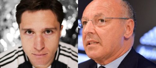 Federico Chiesa, attaccante della Juventus. Foto © Juventus. Giuseppe Marotta, presidente dell'Inter. Foto © Juventus FC