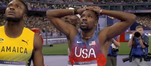 Kishane Thompson e Noah Lyles in attesa del verdetto - screenshot ©Youtube