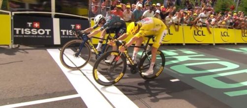 Vingegaard e Pogacar al Tour de France - Screenshot © Eurosport