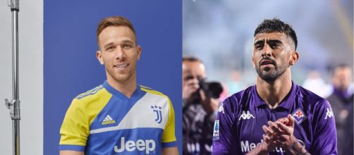 Arthur, centrocampista della Juventus © Facebook e Nico Gonzalez, foto © ACF Fiorentina