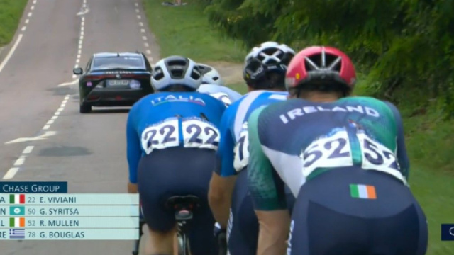 Elia Viviani alle Olimpiadi di Parigi - Screenshot © Eurosport