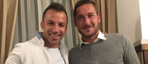 Alessandro Del Piero e Francesco Totti. Foto © X/Totti